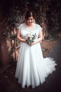 Curvybrautkleid in Plussize in Vintagestyle zum Standesamt